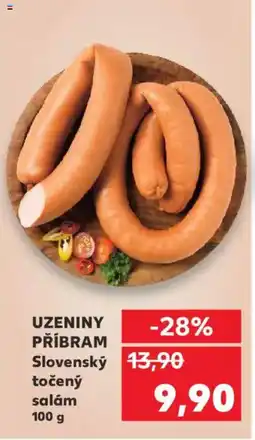 Kaufland UZENINY PŘÍBRAM Slovenský točený salám nabídka