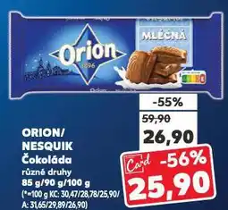 Kaufland Nesquik čokoláda nabídka