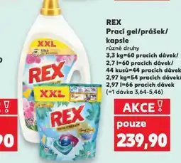 Kaufland Rex prací gel nabídka