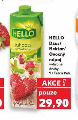 Kaufland Hello ovocný nápoj nabídka
