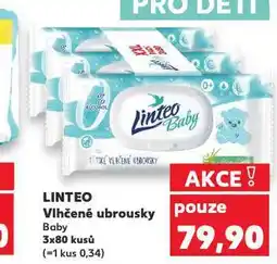 Kaufland Linteo baby dětské vlhčené ubrousky nabídka