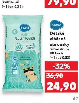 Kaufland Dětské vlhčené ubrousky nabídka