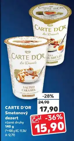 Kaufland CARTE D'OR Smetanový dezert nabídka