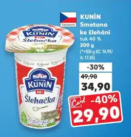 Kaufland KUNIN Smetana ke šlehání nabídka