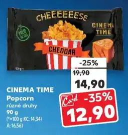 Kaufland CINEMA TIME Popcorn nabídka