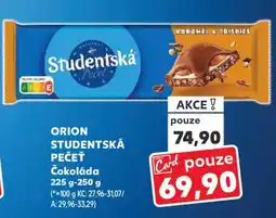 Kaufland ORION Studentská Pečeť Čokoláda nabídka