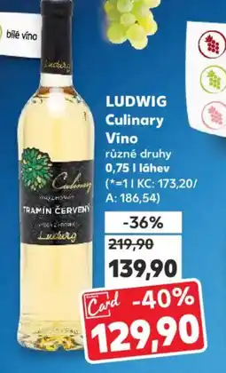 Kaufland LUDWIG Culinary Vino nabídka