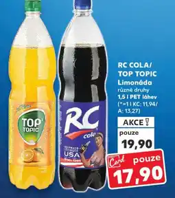 Kaufland RC Cola/ TOP TOPIC Limonáda nabídka
