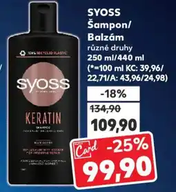 Kaufland SYOSS Šampon/ Balzám nabídka