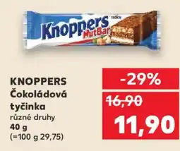 Kaufland KNOPPERS Čokoládová tyčinka nabídka