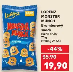 Kaufland LORENZ MONSTER MUNCH Bramborový snack nabídka