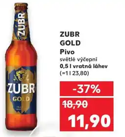 Kaufland ZUBR GOLD Pivo nabídka