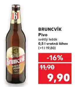 Kaufland BRUNCVÍK Pivo světlý ležák nabídka