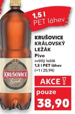 Kaufland KRUŠOVICE KRÁLOVSKÝ LEŽÁK Pivo nabídka