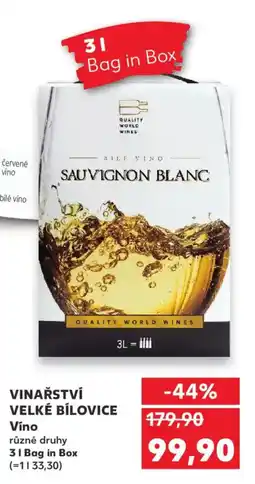 Kaufland VINAŘSTVÍ VELKÉ BÍLOVICE Víno nabídka