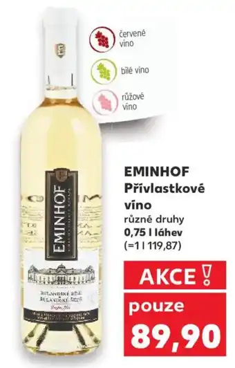 Kaufland EMINHOF Přívlastkové víno nabídka