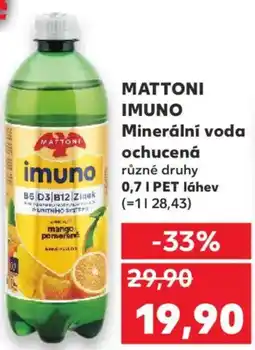 Kaufland MATTONI IMUNO Minerální voda ochucená nabídka