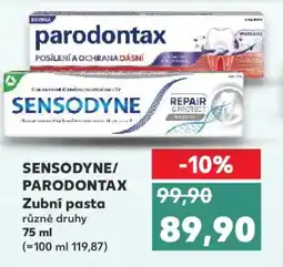 Kaufland SENSODYNE/ PARODONTAX Zubní pasta nabídka