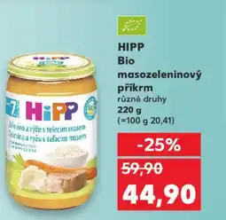 Kaufland HIPP Bio masozeleninový příkrm nabídka