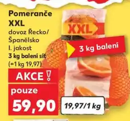 Kaufland Pomeranče dovoz Řecko/ Španělsko nabídka