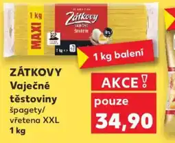 Kaufland ZÁTKOVY Vaječné těstoviny špagety/ vřetena XXL nabídka