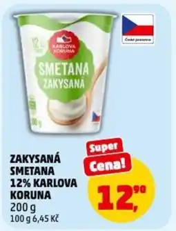 Penny Market Zakysaná smetana 12% karlova koruna nabídka