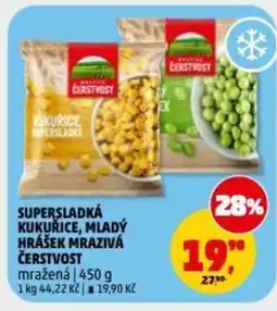 Penny Market Supersladká kukuřice, mladý hrášek mrazivá čerstvost nabídka