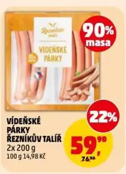 Penny Market Vídeňské párky řezníkův talíř nabídka