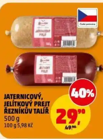 Penny Market Jaternicový, jelítkový prejt řezníkův talíř nabídka