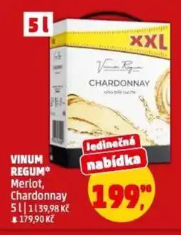 Penny Market Vinum regum Merlot, Chardonnay nabídka
