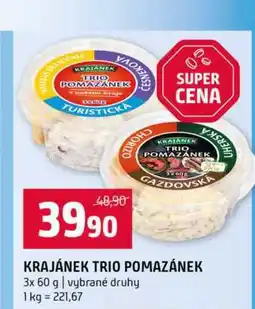 Terno KRAJÁNEK TRIO POMAZÁNEK 3x 60 g vybrané druhy nabídka