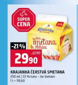 Terno KRAJANKA ČERSTVÁ SMETANA 250 ml 33 % tuku ke šlehání nabídka