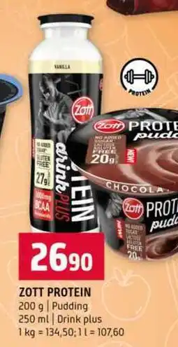 Terno ZOTT PROTEIN 200 g Pudding 250 ml Drink plus nabídka