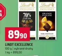 Terno LINDT EXCELLENCE 100 g vybrané druhy nabídka