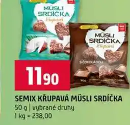 Terno SEMIX KRUPAVÁ MÜSLI SRDÍČKA 50 g vybrané druhy nabídka
