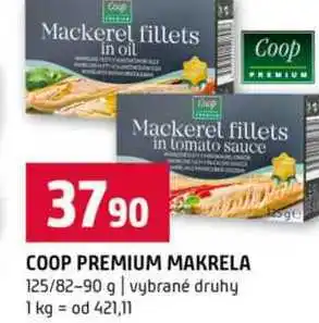 Terno COOP PREMIUM MAKRELA 125/82-90 g vybrané druhy nabídka