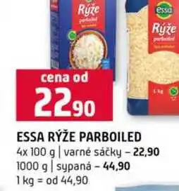 Terno ESSA RÝŽE PARBOILED 4x 100 g varné sáčky 1000 g sypaná nabídka
