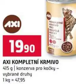 Terno AXI KOMPLETNÍ KRMIVO 415 g konzerva pro kočky vybrané druhy nabídka
