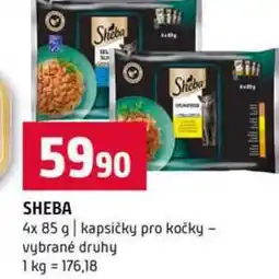 Terno SHEBA 4x 85 g kapsičky pro kočky vybrané druhy nabídka