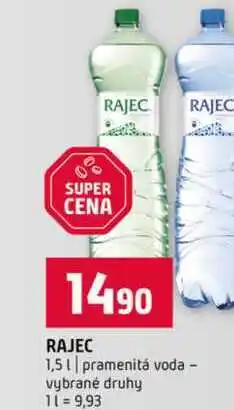 Terno RAJEC 1,5l pramenitá voda vybrané druhy nabídka
