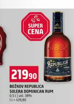 Terno BOŽKOV REPUBLICA DOMINICAN RUM 0,5l vol. 38% nabídka