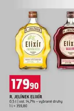 Terno R. JELÍNEK ELIXÍR 0,5l vol. 14,7% vybrané druhy nabídka