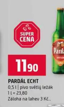 Terno PARDÁL ECHT 0,5l pivo světlý ležák nabídka