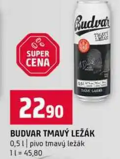 Terno BUDVAR TMAVÝ LEŽÁK 0,5l pivo tmavý ležák nabídka