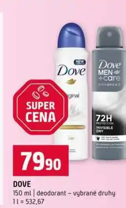 Terno DOVE 150 ml deodorant vybrané druhy nabídka