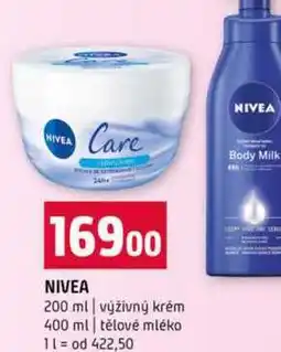 Terno NIVEA 200 ml výživný krém 400 ml tělové mléko nabídka