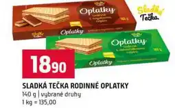 Terno SLADKÁ TEČKA RODINNÉ OPLATKY 140 g vybrané druhy nabídka