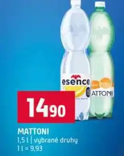 Terno MATTONI 1,5l vybrané druhy nabídka