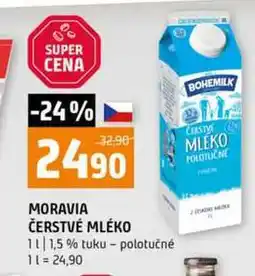 Terno MORAVIA ČERSTVÉ MLÉKO 1,5 % tuku polotučné nabídka