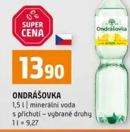 Terno ONDRÁŠOVKA 1,5l minerální voda s příchutí vybrané druhy nabídka